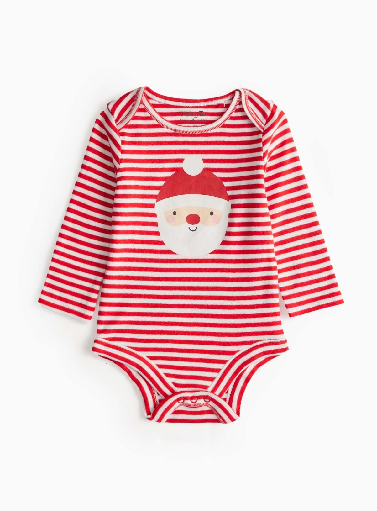 Christmas Santa Red Striped Bodysuit  9-12 months