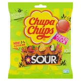 Chupa Chups 10 Sour Assorted Flavour Lollipops 120g