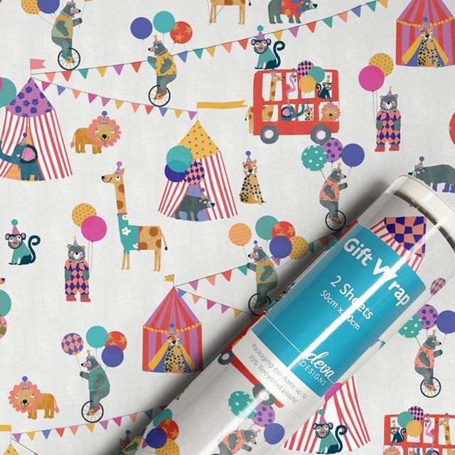 Circus Gift Wrap Sheets