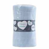 Clair De Lune Cotton Cellular Blanket Large Grey Blue