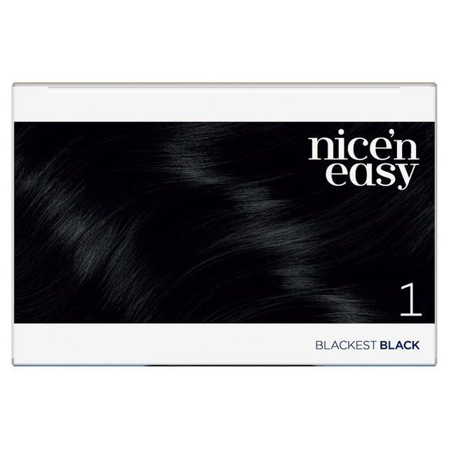 Clairol Nice'n Easy Creme Permanent Hair Dye 1 Blackest Black