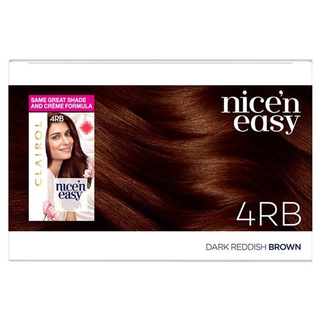 Clairol Nice'n Easy Creme Permanent Hair Dye  4RB Dark Reddish Brown