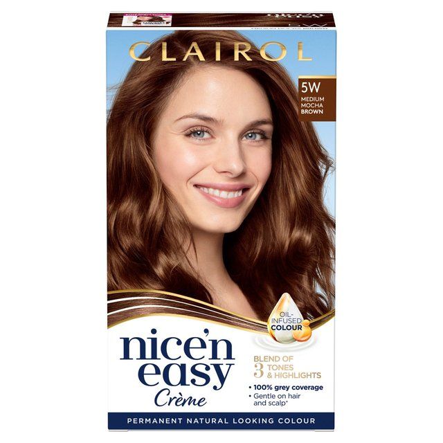 Clairol Nice'n Easy Creme Permanent Hair Dye  5W Medium Mocha Brown