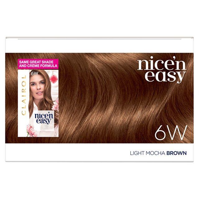 Clairol Nice'n Easy Creme Permanent Hair Dye 6W Light Mocha Brown