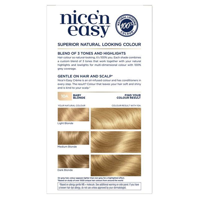 Clairol Nice'n Easy Hair Dye 10A Baby Blonde