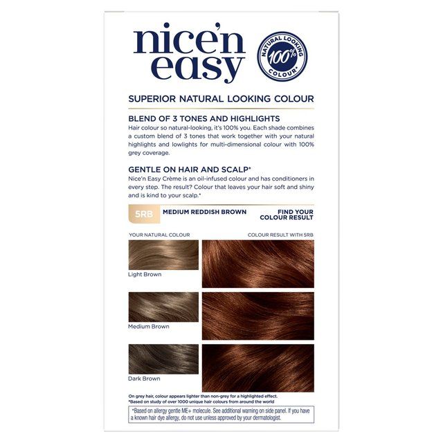 Clairol Nice'n Easy Hair Dye 5RB Medium Reddish Brown