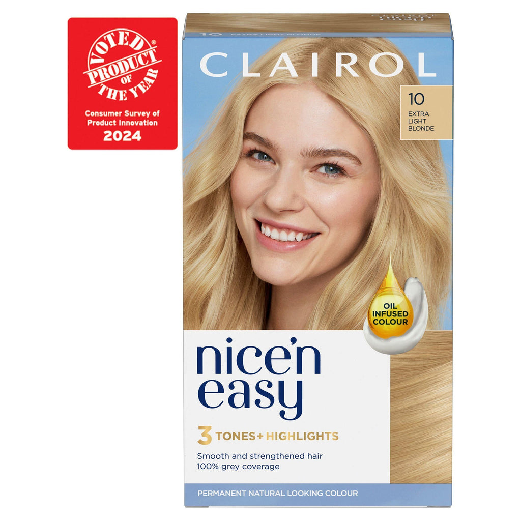 Clairol Nice'n Easy Hair Dye, Extra Light Blonde 10