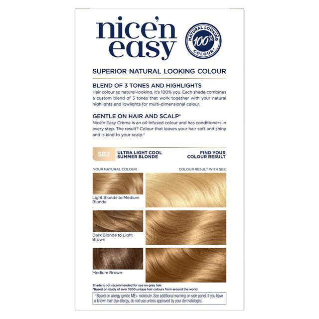 Clairol Nice'n Easy Hair Dye Ultralight Cool Summer Blonde