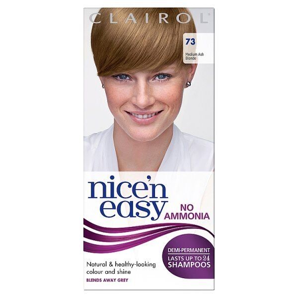 Clairol Nice'n Easy No Ammonia Hair Dye, 76 Light Gold Brown 73 Ash Blonde