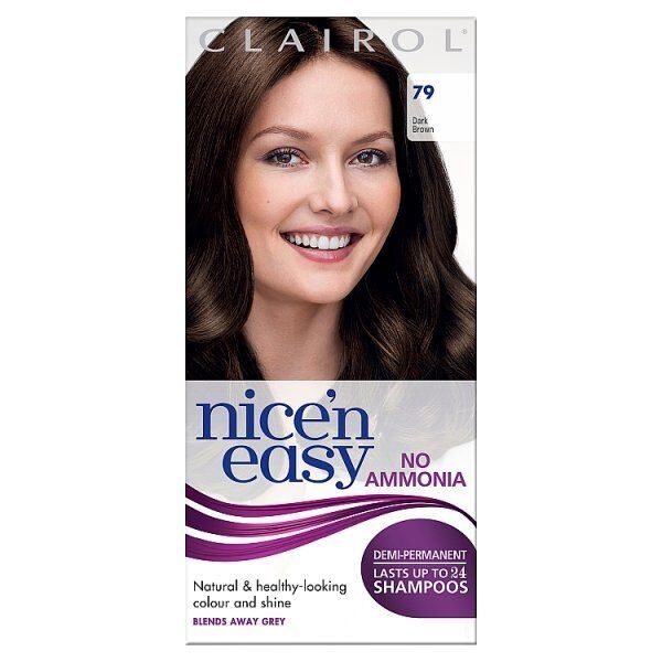 Clairol Nice'n Easy No Ammonia Hair Dye, 76 Light Gold Brown 79 Dark Brown