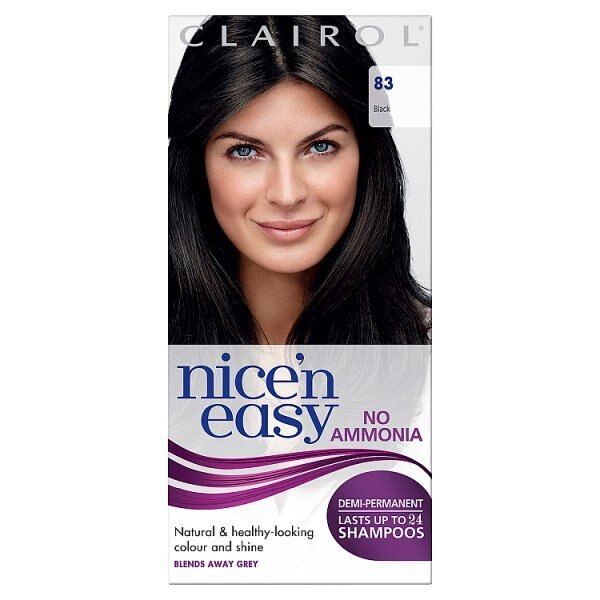 Clairol Nice'n Easy No Ammonia Hair Dye, 76 Light Gold Brown 83 Natural Black