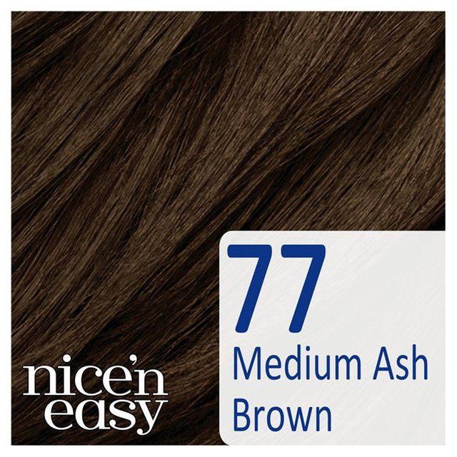 Clairol Nice'n Easy No Ammonia Hair Dye 77 Medium Ash Brown