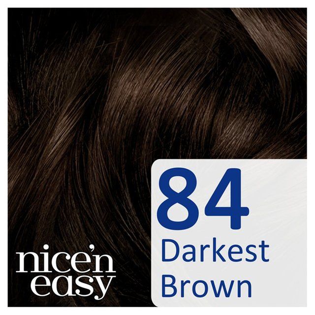 Clairol Nice'n Easy No Ammonia Hair Dye 84 Darkest Brown