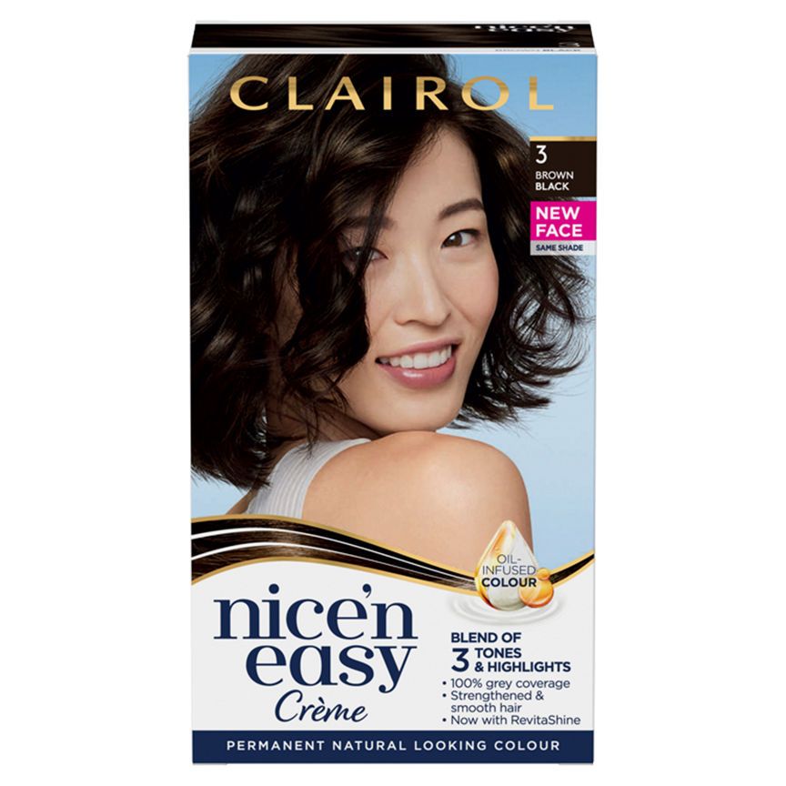 Clairol Nice&amp;rsquo;n Easy Permanent Hair Dye 3 Brown Black