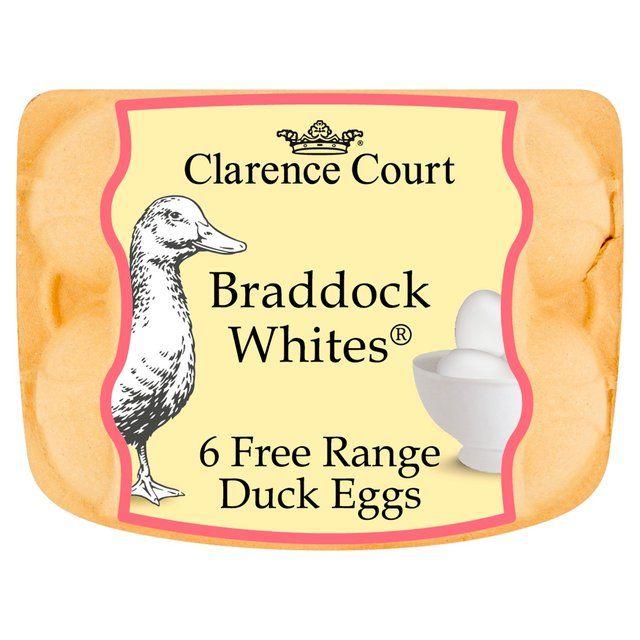 Clarence Court Free Range White Duck Eggs   6 per pack