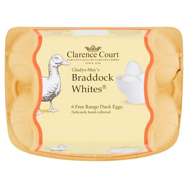 Clarence Court Free Range White Duck Eggs   6 per pack