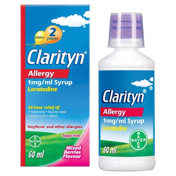 Clarityn Allergy 1mg/ml Syrup Mixed Berries Flavour 60ml