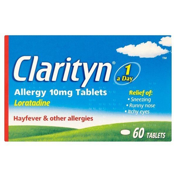 Clarityn Allergy &amp;amp; Hayfever Prescription Strength 60 Tablets