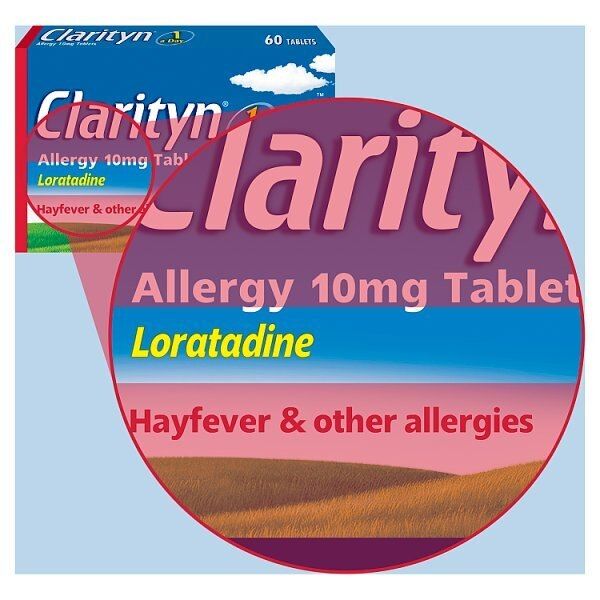 Clarityn Allergy &amp;amp; Hayfever Prescription Strength 60 Tablets