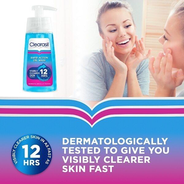 Clearasil Rapid Action Cleanser Acne Face Wash Gel 150ml