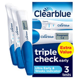 Clearblue Pregnancy Tests Triple check &amp;amp; Date 3 Pack