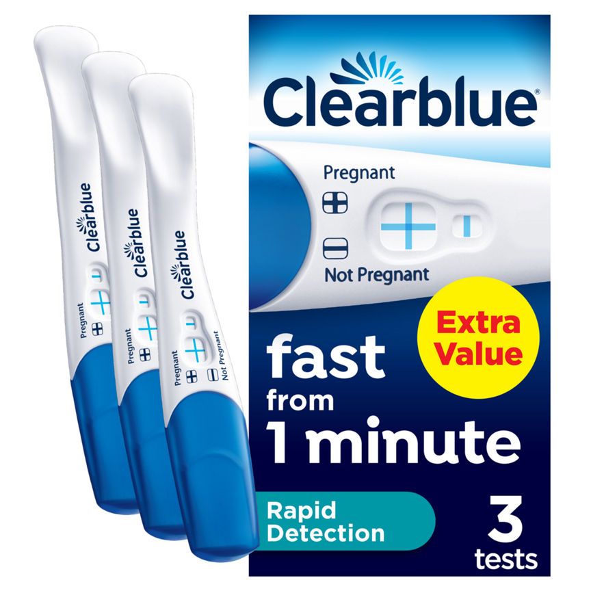 Clearblue Rapid Detection Pregnancy Test Value Pack, Result As Fast As 1 Minute, 3 Tests