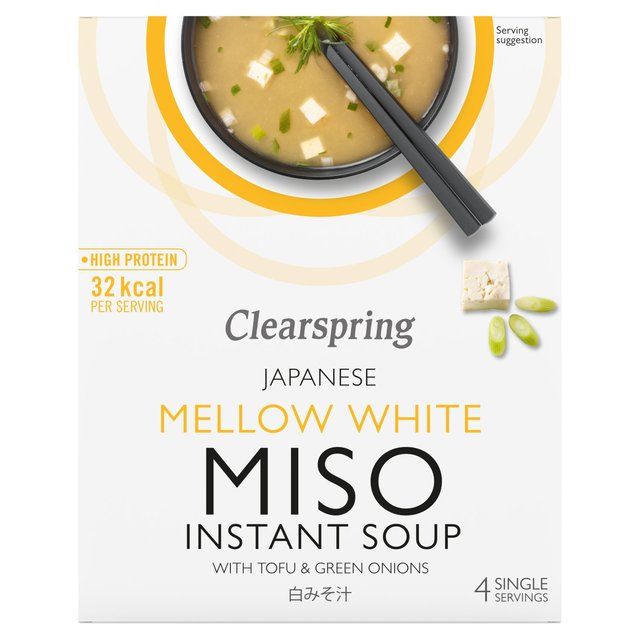 Clearspring Mellow White Miso Soup with Tofu & Green Onions   4 x 10g