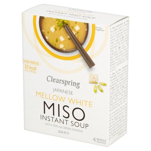 Clearspring Mellow White Miso Soup with Tofu & Green Onions   4 x 10g