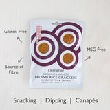 Clearspring Organic Japanese Brown Rice Crackers - Black Pepper &amp;amp; Tamari   40g