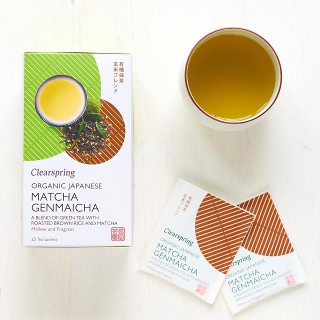 Clearspring Organic Japanese Matcha Genmaicha Green Tea Teabags   20 per pack