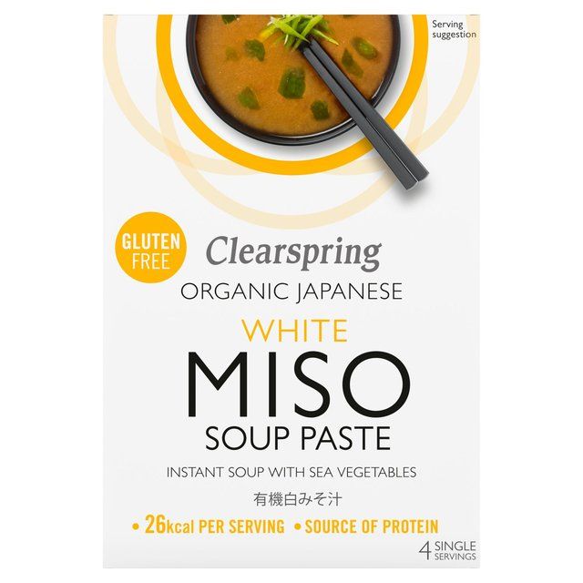 Clearspring Organic Japanese White Miso Instant Soup Paste   4 x 15g