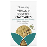 Clearspring Organic Sea Vegetable &amp;amp; Black Pepper Oatcakes   200g