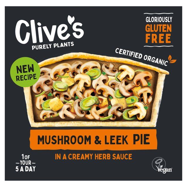 Clive's Organic Mushroom &amp;amp; Leek Gluten Free Pie   235g