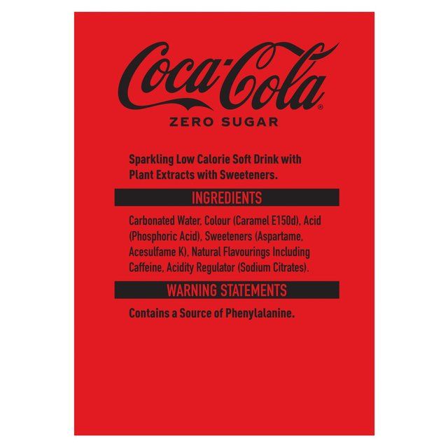 Coca-Cola Zero Sugar   4 x 330ml