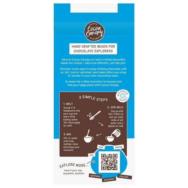 Cocoa Canopy Smooth Milk Crafted Hot Chocolate Beads   225g