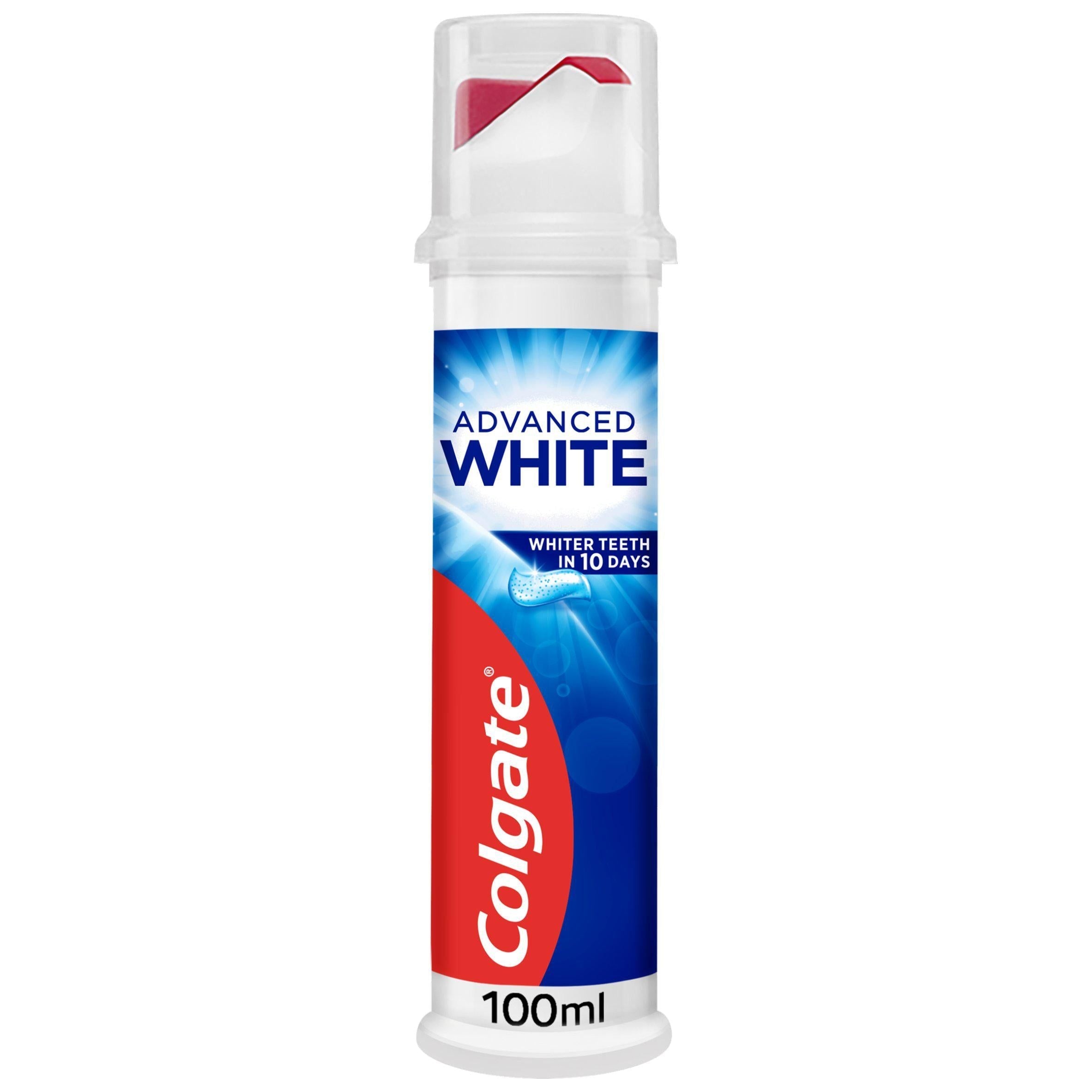 Colgate Advanced White Whitening Toothpaste Pump 100ml