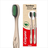 Colgate Bamboo Charcoal Soft Toothbrush   2 per pack