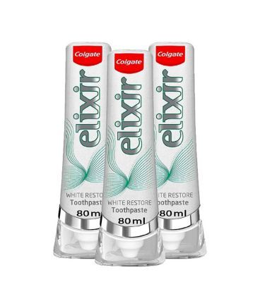 Colgate Elixir White Restore Whitening Toothpaste 80ml Pack Of 3