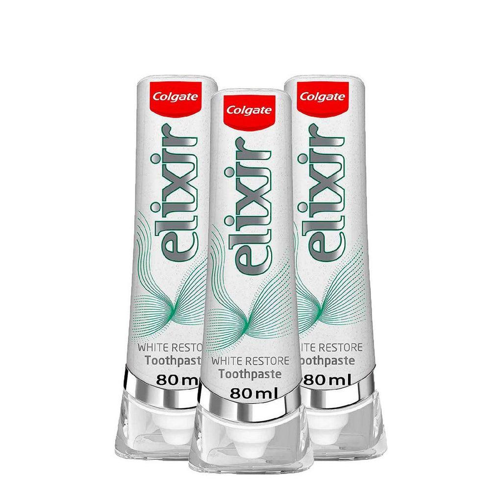 Colgate Elixir White Restore Whitening Toothpaste 80ml Pack Of 3