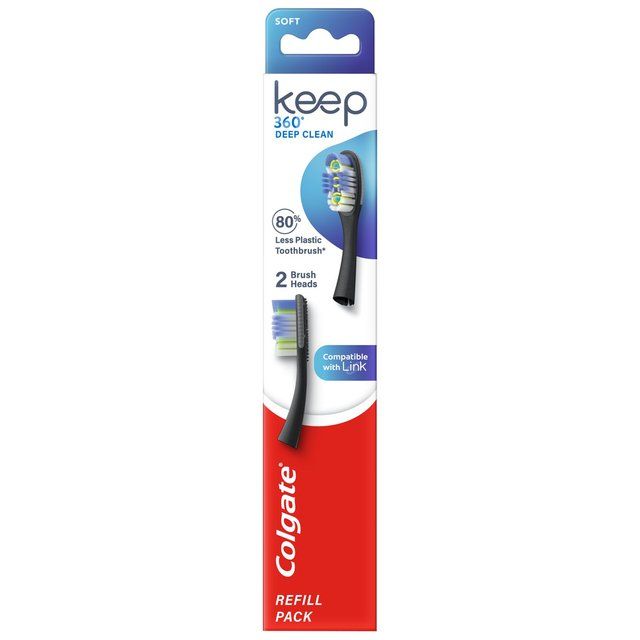 Colgate Keep Deep Clean Toothbrush Replacement Heads   2 per pack