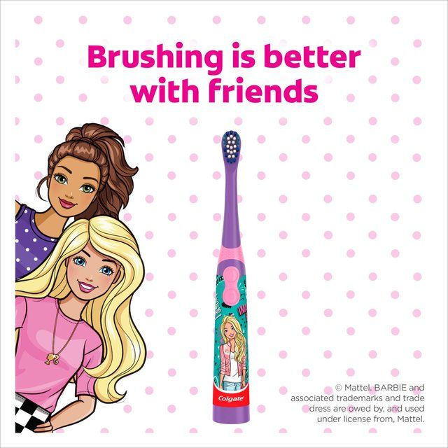 Colgate Kids Barbie Extra Soft Battery Toothbrush 3+ Years