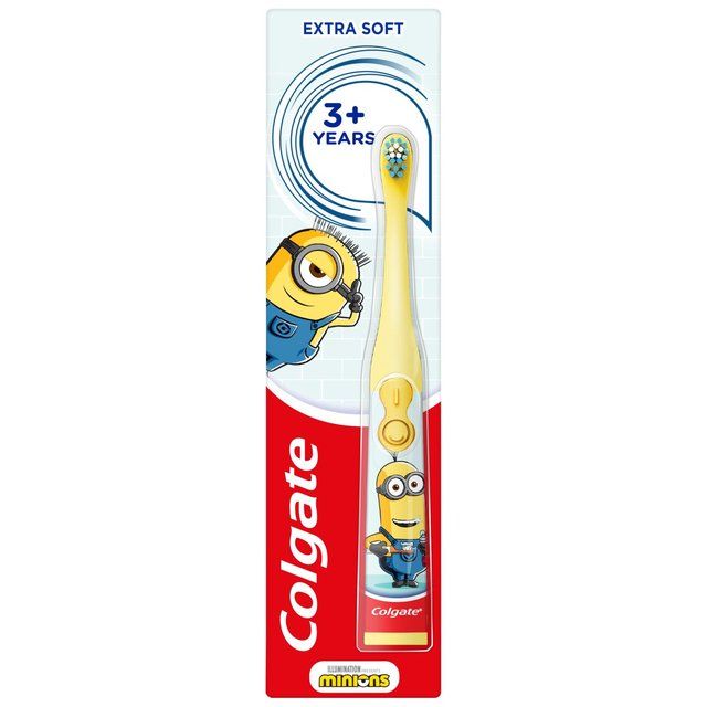 Colgate Kids Minions Extra Soft Battery Toothbrush  3+ Years