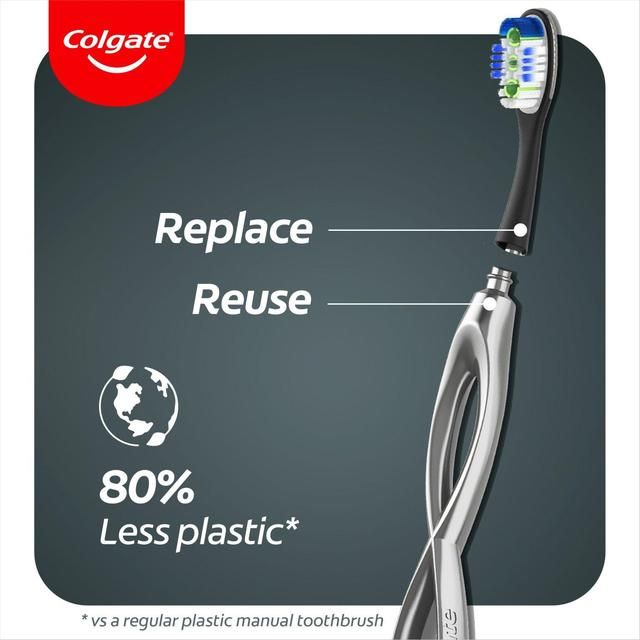 Colgate Link Deep Clean Soft Replaceable Head Manual Toothbrush Starter Kit