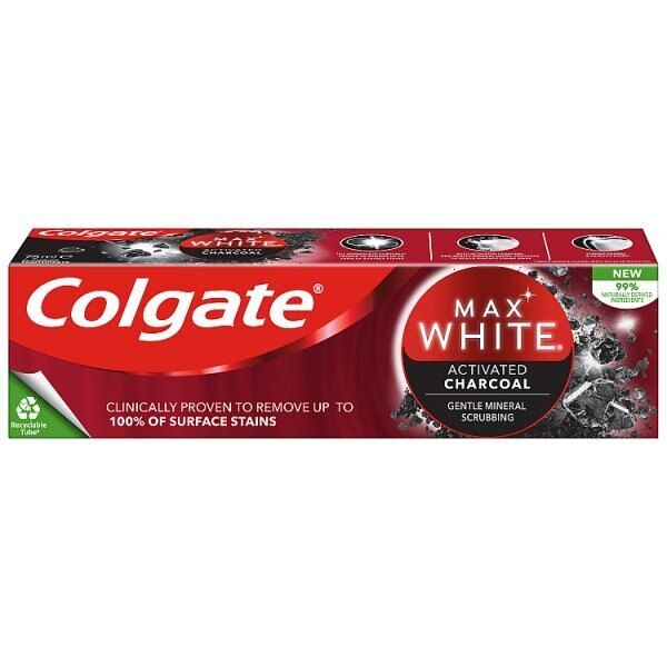 Colgate Max White Charcoal Whitening Toothpaste 75ml