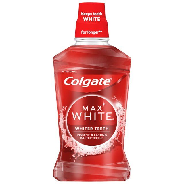 Colgate Max White Expert Teeth Whitening Mouthwash Alcohol Free   500ml