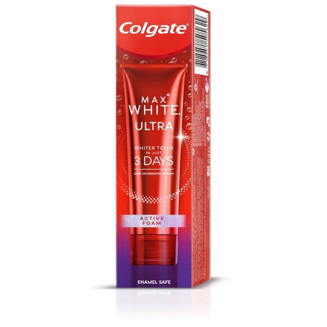 Colgate Max White Ultra Active Foam Whitening Toothpaste   75ml