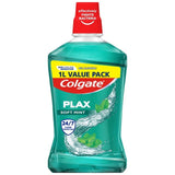 Colgate Plax Soft Mint Mouthwash Alcohol Free 1000ml   1L