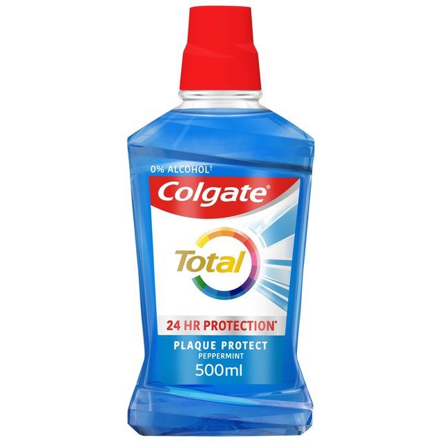 Colgate Total Advanced Plaque Protect Peppermint Mouthwash Alcohol Free   500ml