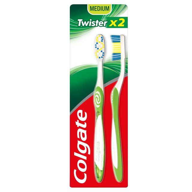 Colgate Twister Fresh Medium Toothbrush Twin Pack   2 per pack