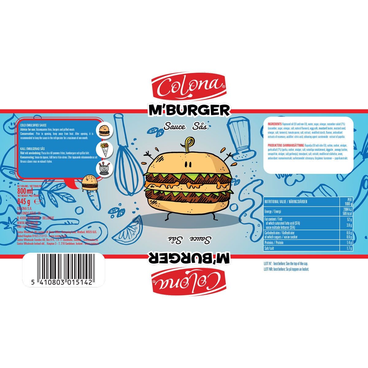 Colona M'Burger Sauce, 800g